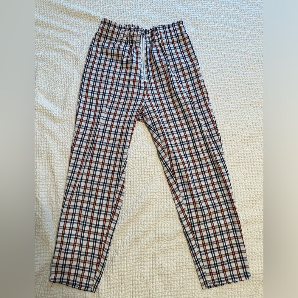 SHEIN, Plaid Crop Trouser, size large